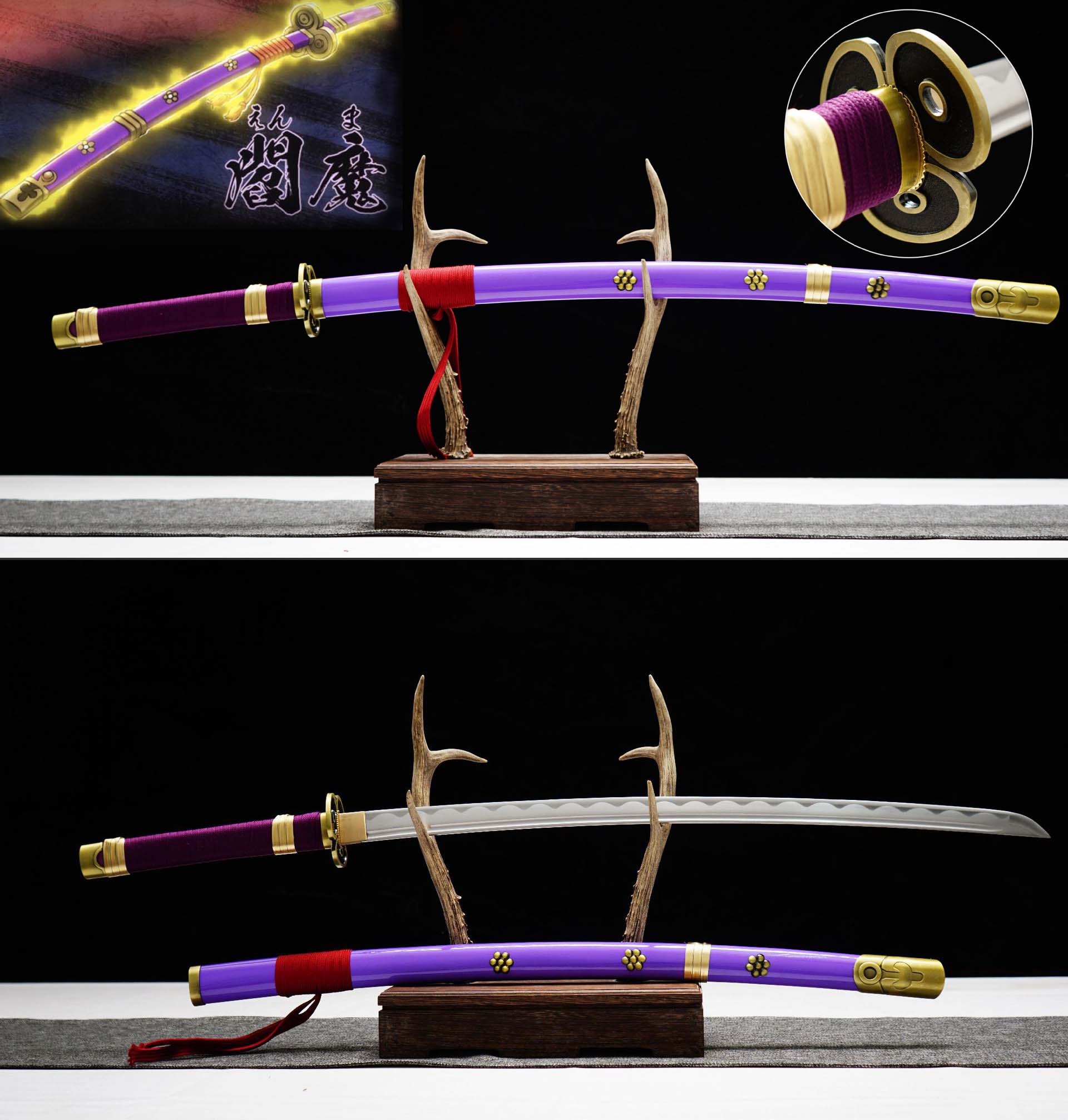 Steel blade Hand made Roronoa Zoro‘s Enma from One Piece - FantasyKatana